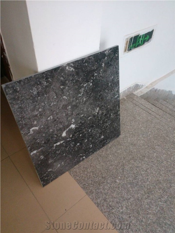 Conch Grey Granite Polished Slabs, Dark Grey Granite with Veins Machine Cutting Panel Tile for Wall Cladding,Lobby Floor Covering