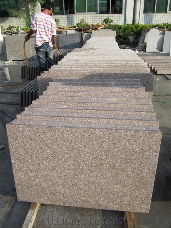 G696 Peach Red Granite Slabs,Machine Cutting Polished Tiles, China Red Granite Panel for Floor Paving Pattern,Wall Cladding Panel