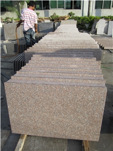 G696 Peach Red Granite Slabs,Machine Cutting Polished Tiles, China Red Granite Panel for Floor Paving Pattern,Wall Cladding Panel