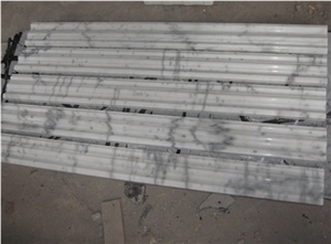 Guangxi White Marble Interior Builing Stone Border Lines,Dome Mouldings,White Pencil Lines