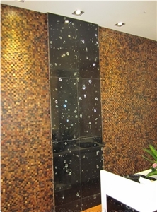 Seashell Black Marble Hand Carved Art Works Interior Home Decoration,Creative Design
