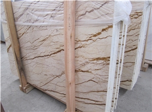 Sofitel Gold Marble Slabs Polished Tiles for Interior Walling, Cladding Panel, Turkey Beige Marble Floor Covering Pattern