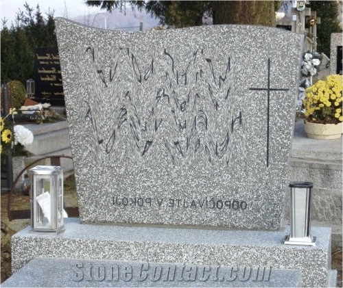 Gray Granite Headstone