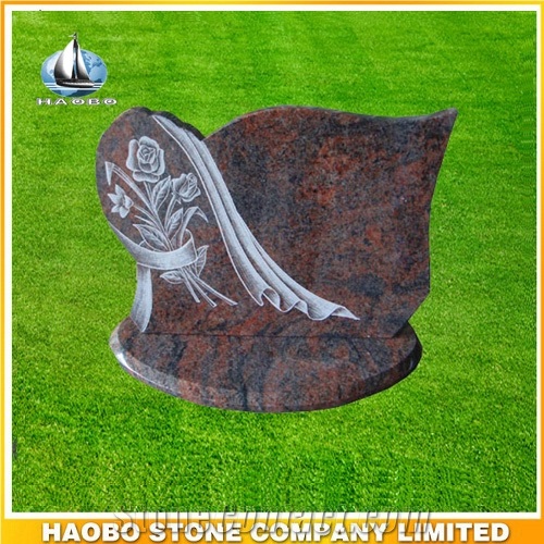 Granite Multicolor Red Memorial Plaque