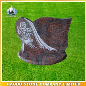 Granite Multicolor Red Memorial Plaque