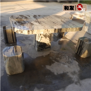 Nine Dragon Jade Outdoor Nature Shape Table Sets