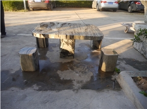 Nine Dragon Jade Outdoor Nature Shape Table Sets
