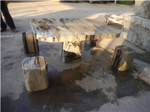 Nine Dragon Jade Outdoor Nature Shape Table Sets