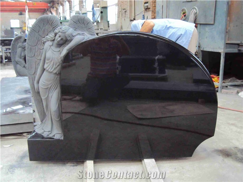China Absolute Black American Style Polished Monument & Tombstone