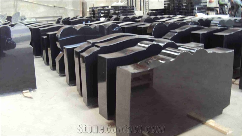 China Absolute Black American Style Polished Monument & Tombstone