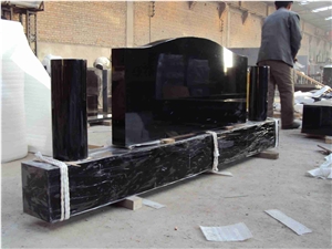 China Absolute Black American Style Polished Monument & Tombstone