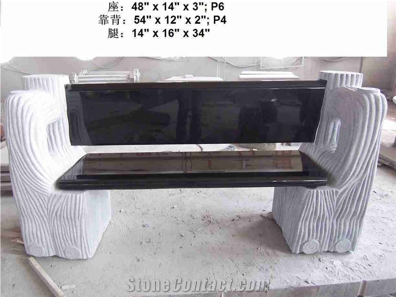 China Shanxi Black Granite Polished Benches