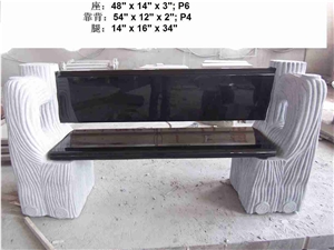 China Shanxi Black Granite Polished Benches