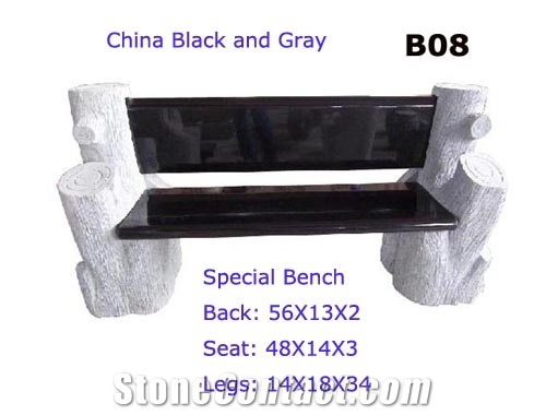 China Shanxi Black Granite Polished Benches
