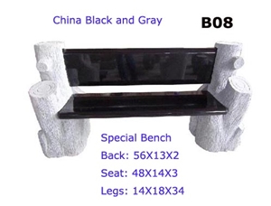 China Shanxi Black Granite Polished Benches
