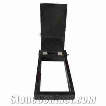 China Shanxi Black Russian Style Polished Tombstones