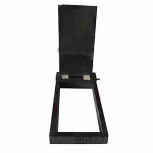 China Shanxi Black Russian Style Polished Tombstones