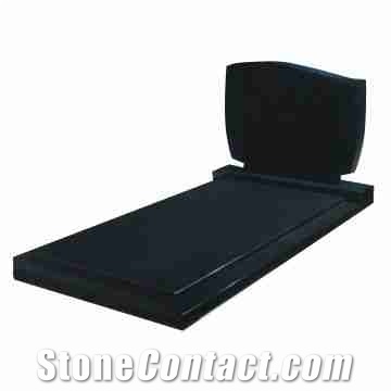 China Shanxi Black Russian Style Polished Tombstones