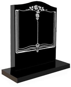 China Shanxi Black Uk Style Headstones