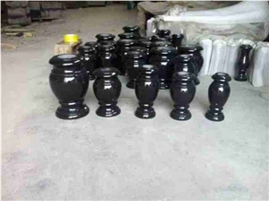 Shanxi Black Granite Vase,Black Granite Turned Vases,Shanxi Black Vases,Black Granite Vases