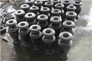 Shanxi Black Granite Vase,Black Granite Turned Vases,Shanxi Black Vases,Black Granite Vases