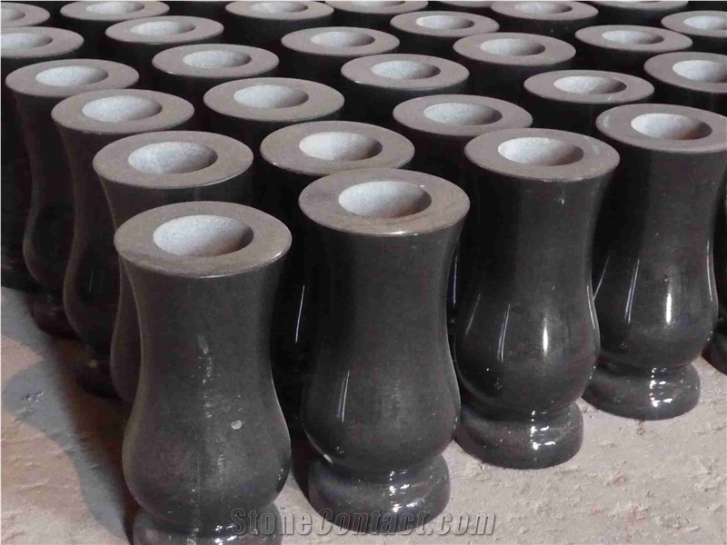 Shanxi Black Granite Vase,Black Granite Turned Vases,Shanxi Black Vases,Black Granite Vases