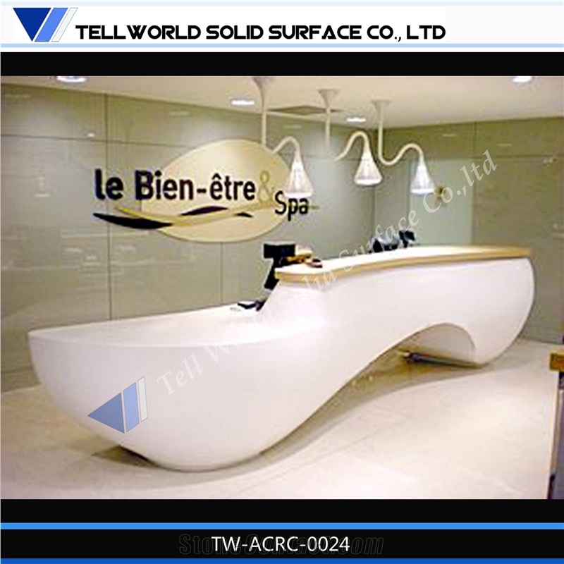 Acrylic Top Quality Customized Salon Reception Desk