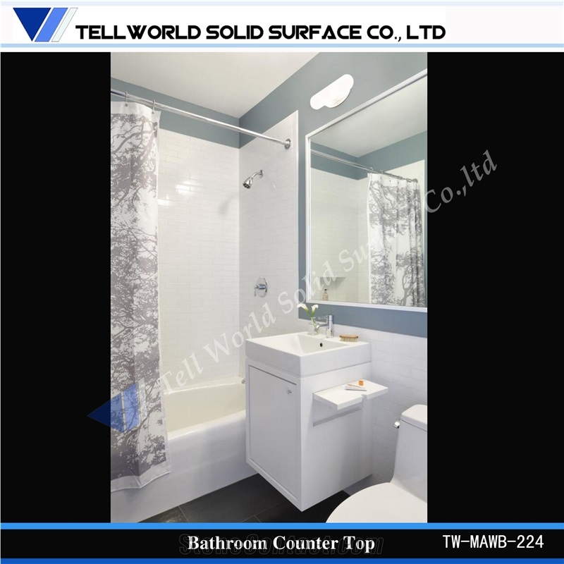 Acrylic White Home Bathroom Wash Basins