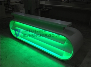 Beauty Salon Reception Desk Solid Surface Counter Top