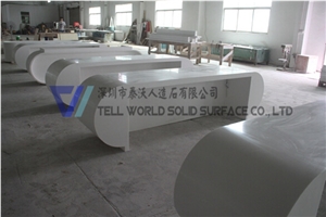 Beauty Salon Reception Desk Solid Surface Counter Top
