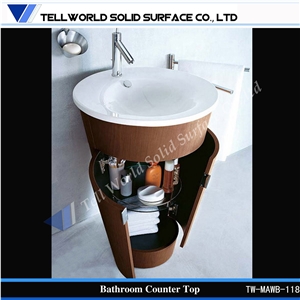 Fashion Design Bathroom/Kitchen Artificial Quartz Stone Basin Square Sink