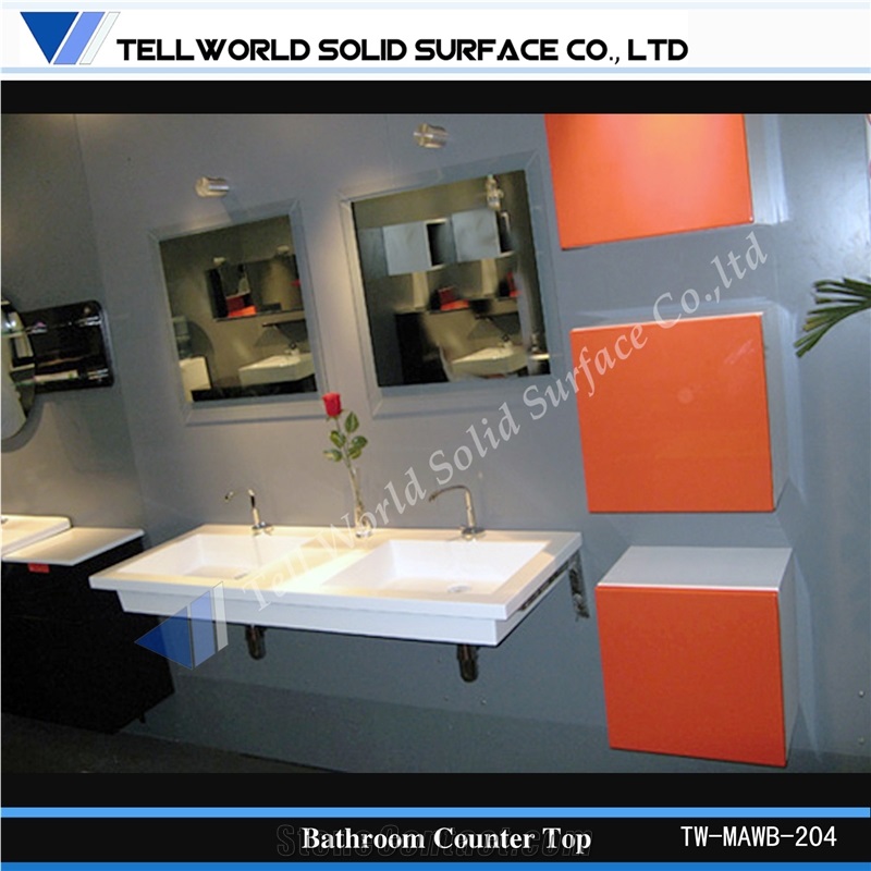 Grey Color Artificial Stone Wash Basin Fancy Shape Design Sink