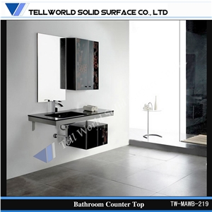 High Gloss Solid Surface Wash Sinks Wall Hung Wash Basins