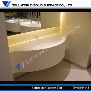 High Quality Shiny Manmade Quartz Stone Vanity Top,Artificial Stone Wash Basin