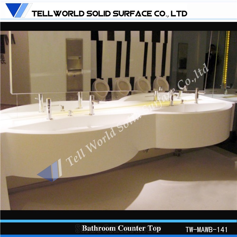 High Quality Shiny Manmade Quartz Stone Vanity Top,Artificial Stone Wash Basin