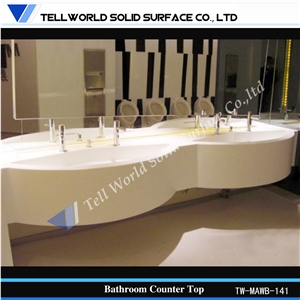 High Quality Shiny Manmade Quartz Stone Vanity Top,Artificial Stone Wash Basin