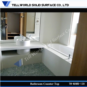 High Quality Shiny Manmade Quartz Stone Vanity Top,Artificial Stone Wash Basin