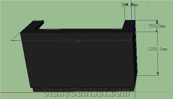 Hot Sale Black Reception Desk Pure Acrylic