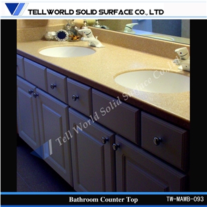 Made in Shanghai Factory Manmade Stone Bathroom Sink,Round Wash Basin