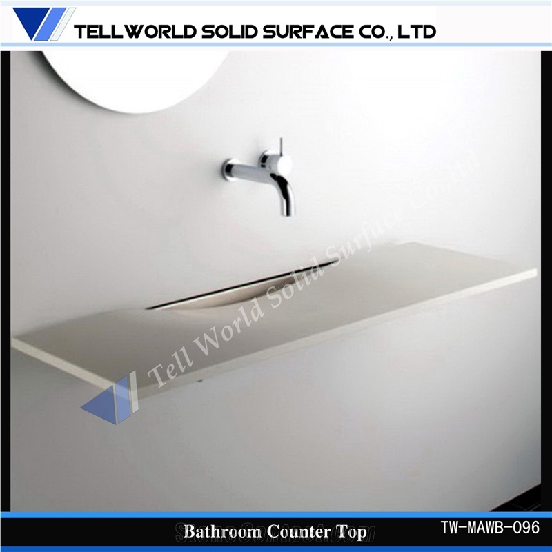 Made in Shanghai Factory Manmade Stone Bathroom Sink,Round Wash Basin