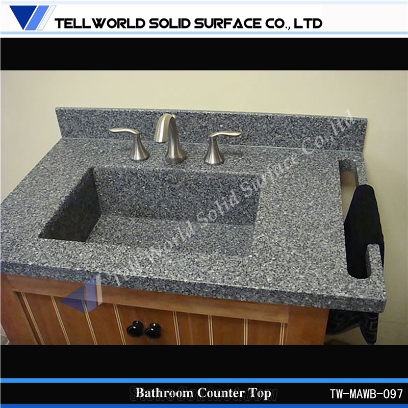Made in Shanghai Factory Manmade Stone Bathroom Sink,Round Wash Basin