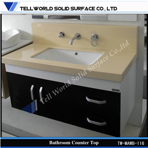 Modern Design Bathroom Oval Basin Counter Top Manmade Stone Basin