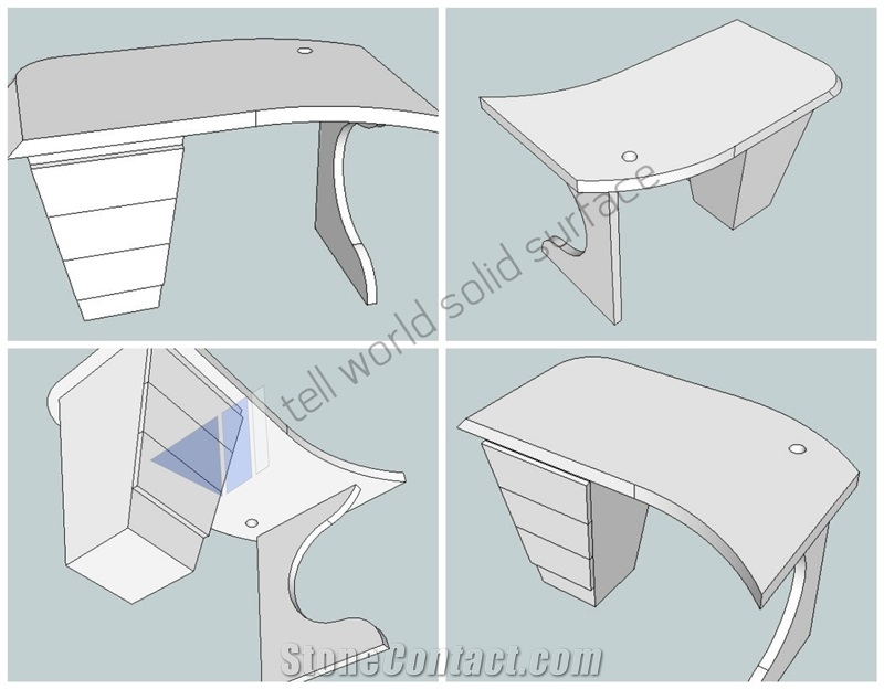 Modern Office Secretary Office Desk with Locking Drawers