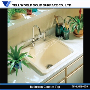 Sanitary Manmade Stone Bathroom Sink