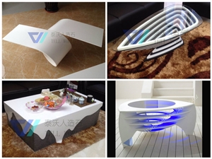 Tempered Glass Small Round Coffee Table for Office