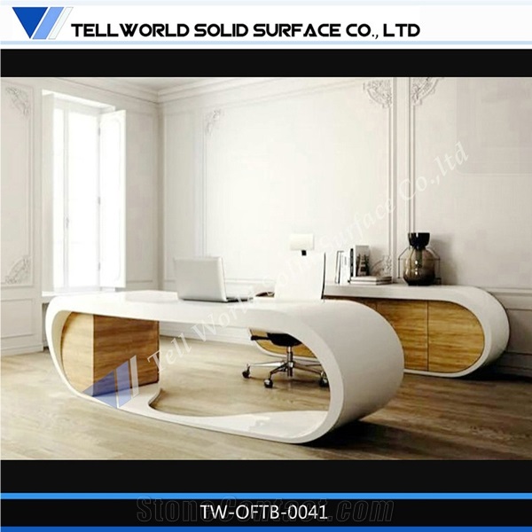 White Office Desk，Manager Desk
