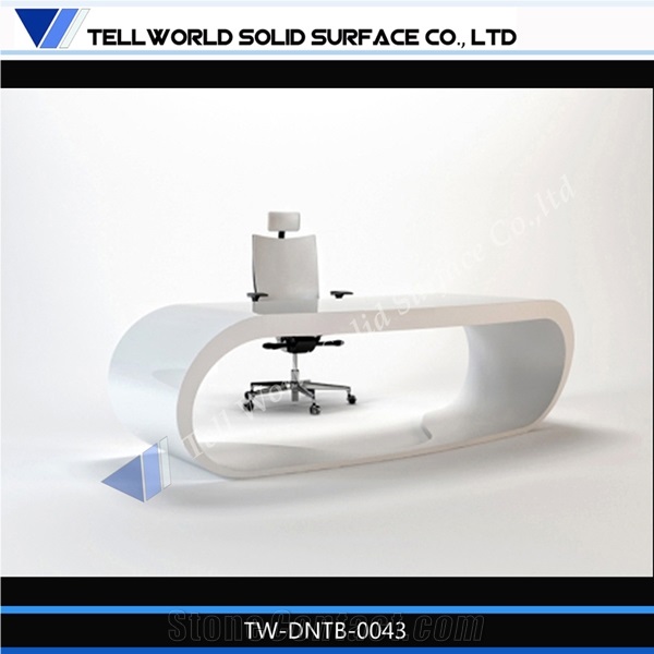 White Office Desk，Manager Desk