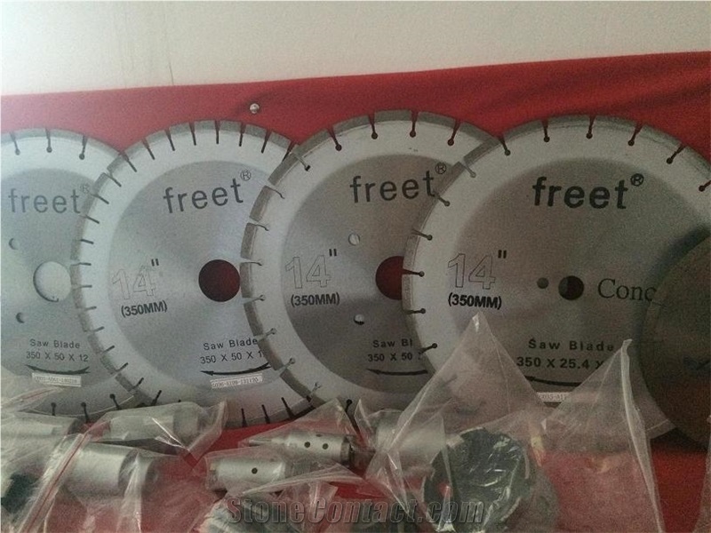 Freet 350mm Diamond Silver Welding Saw Blades for Granite