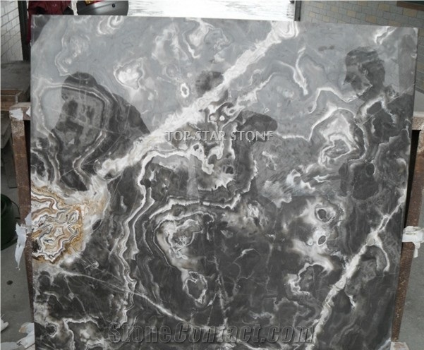 Grey Pearl Onyx Slabs, Peru Grey Onyx