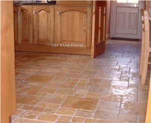 Honed Noce Travertine Versaille Pattern Tile